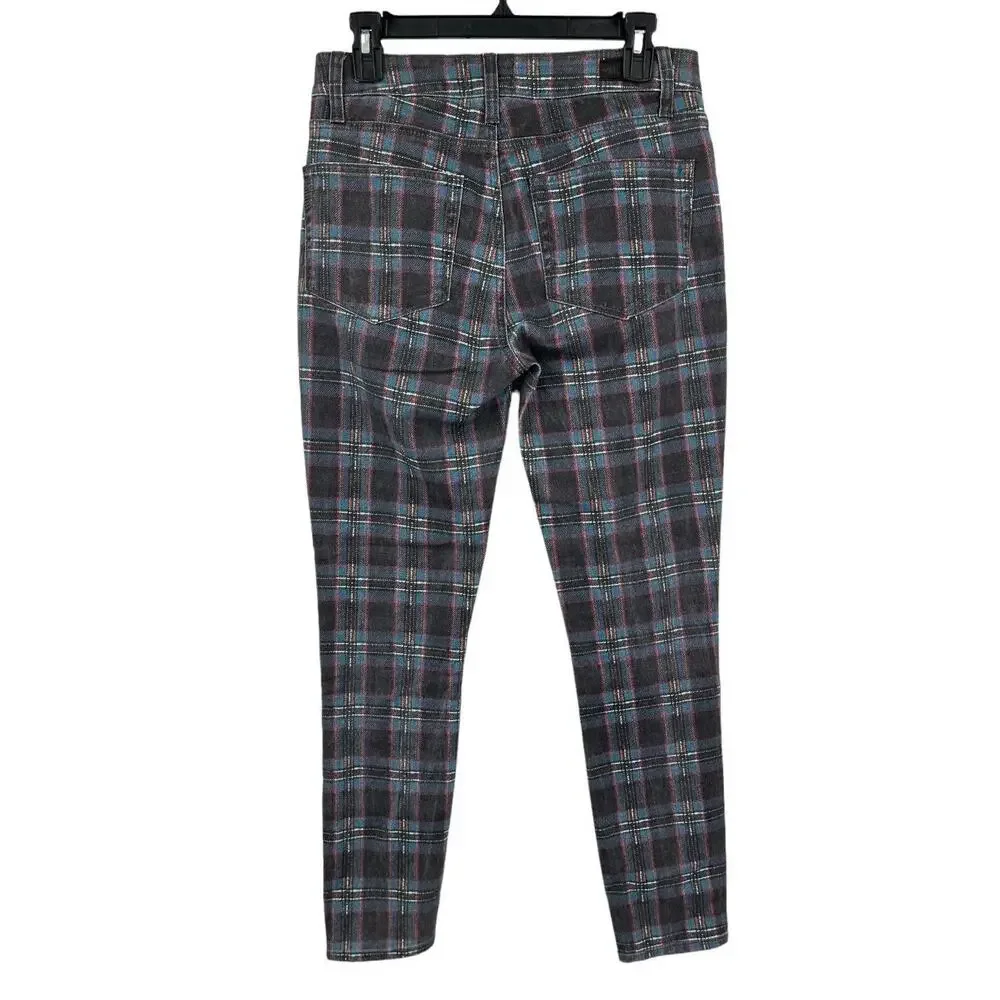 Paige jeans Hoxton ultra skinny black plaid size 29 - Picture 5 of 9